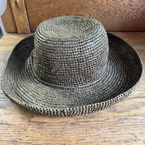 Wallaroo Crochet Straw Sun Hat in Mushroom Boho Summer Bohemian